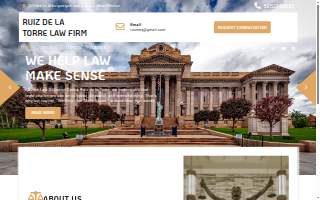 Ruiz DE LA Torre Law Firm website