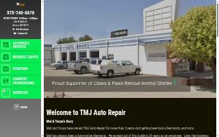 TMJ Auto Repair website
