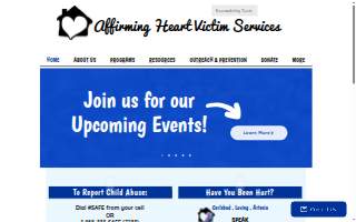 Affirming Heart Victim Services website