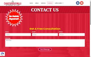 Christopher R Mills Attorney at Law of Carlsbad website