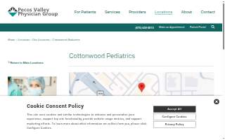 Cottonwood Pediatrics website