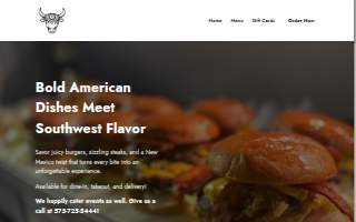 Lucky Bull Grill website