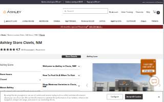 Ashley Store of Clovis website
