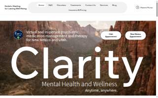 Clarity Mental Health and Wellness website