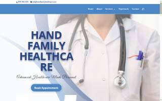 Hand Family Healthcare website