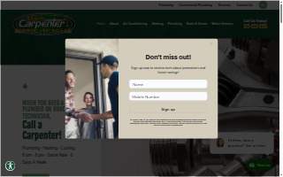 Mark Carpenter Plumbing, Heating & Air website