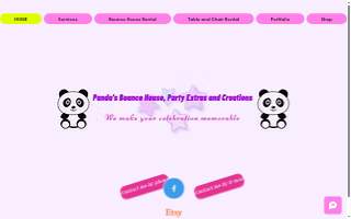Panda's bounce house and party rentals website