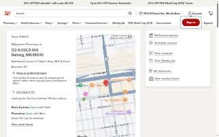 Walgreens Pharmacy website