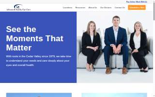Advanced Family Eyecare website