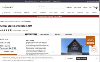 Ashley Store of Farmington website