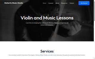 Doherty Music Studio website