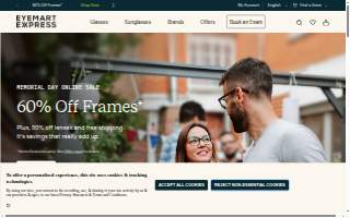 Eyemart Express of Portage website