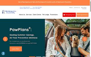 Farmington Veterinary Clinic website