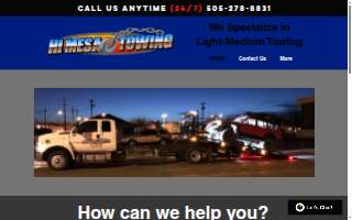HI Mesa Towing website