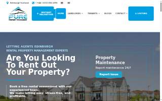 PURE Property Management of New Mexico website