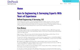 De Pauli Engineering & Surveying website