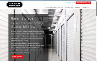 Haven Storage website