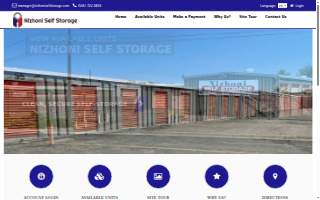 Nizhoni Self Storage website