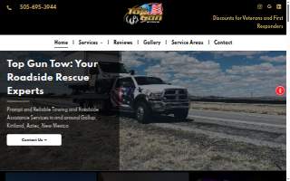 Top Gun Tow of Gallup website