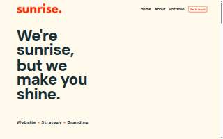 Sunrise Web Studios website