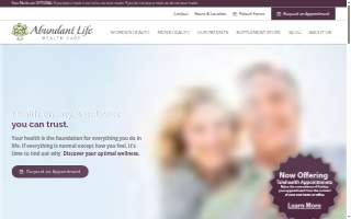Abundant Life Natural Healthcare website