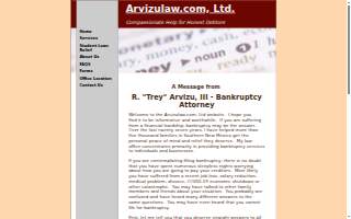 Arvizu Law Office website