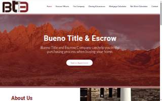 Bueno Title and Escrow website