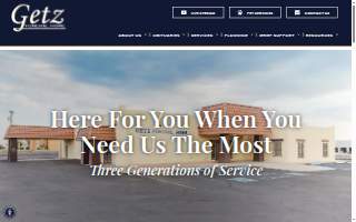 Getz Funeral Home website
