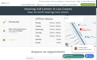Hear on Earth Hearing Care Center website
