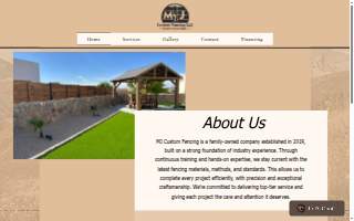 MJ Custom Fencing LLC website