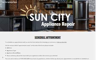 Sun City Appliance Repair website