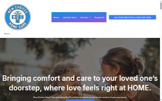 New Choices Home Care website