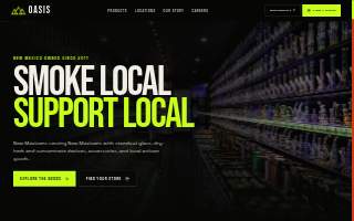 Oasis Smoke Shop website
