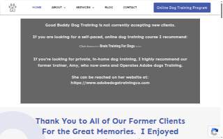 Good Buddy Dog Training website