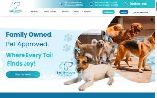 Tail Town Pet Resort website