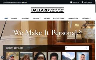 Ballard Funeral Home website
