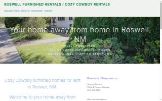 Cozy Cowboy Furnished Rentals website