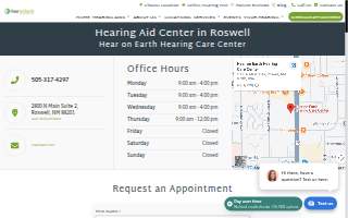 Hear on Earth Hearing Care Center website