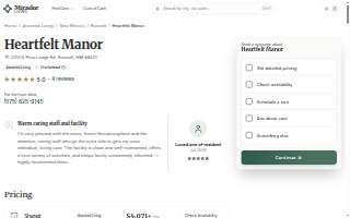 Heartfelt Manor website