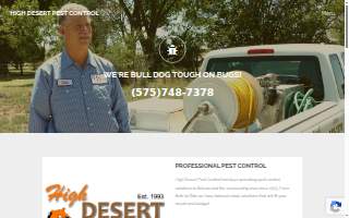 High Desert Pest Control website