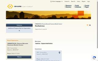 Christus St. Vincent Camino Entrada Pediatrics website