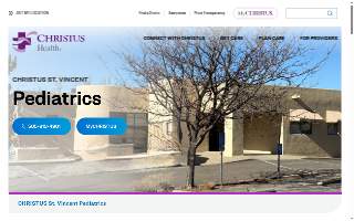 CHRISTUS St. Vincent Pediatrics website