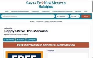 Happy's Drive Thru Car Wash website