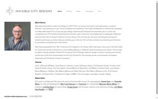 Invisible City Designs website