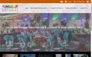 Santa Fe Party Rentals website