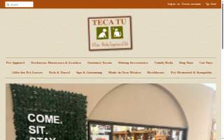 Teca Tu A Pawsworthy Pet Emporium website