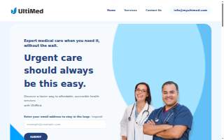 Ultimed Urgent Medical Care website