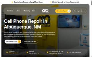 ABQ Phone Repair & Accessories of South Valley website