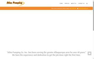 Atlas Pumping Services website