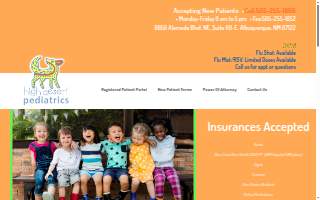 High Desert Pediatrics of Albuquerque website
